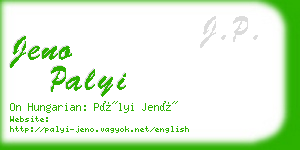 jeno palyi business card